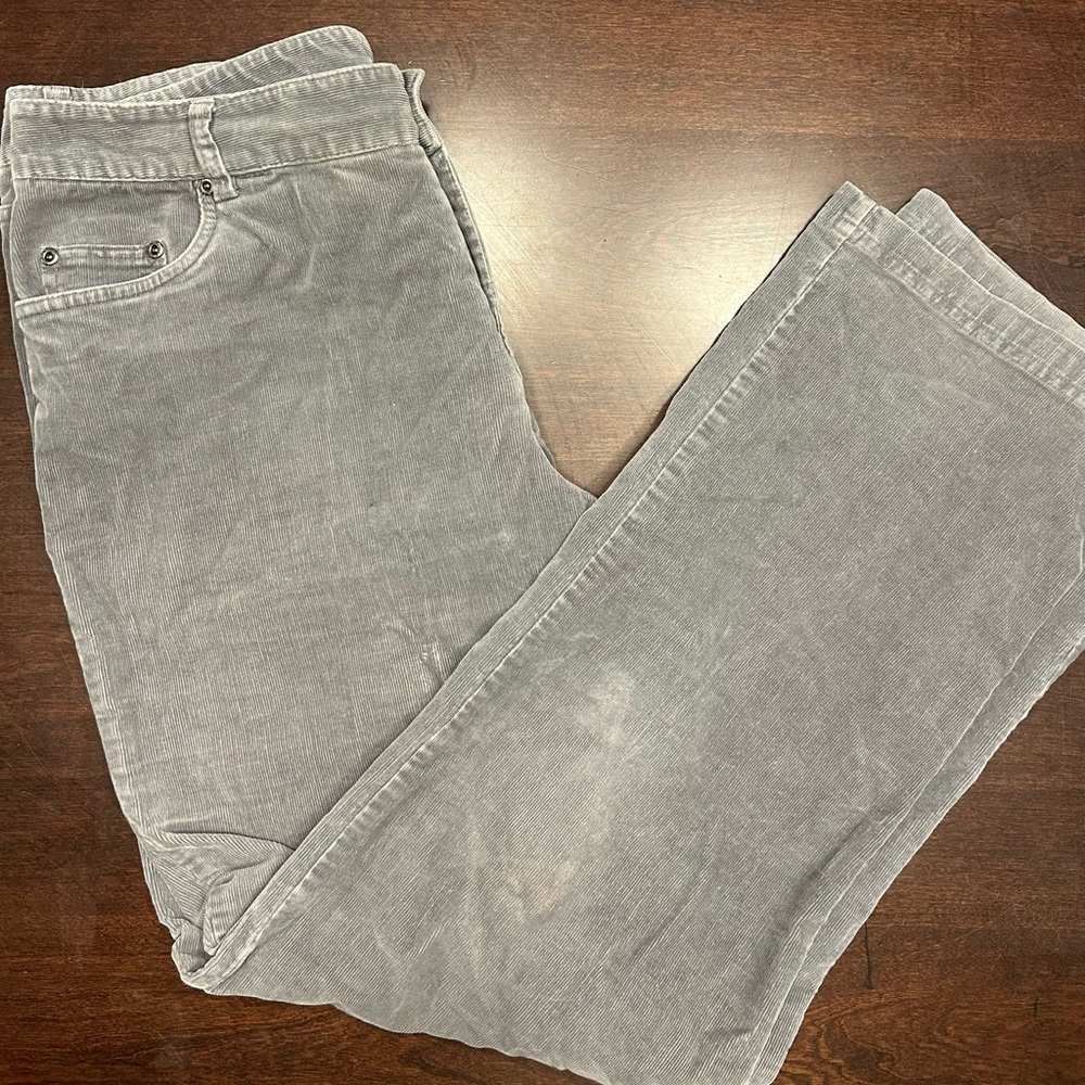 Christopher & Banks Charcoal Corduroy Pants